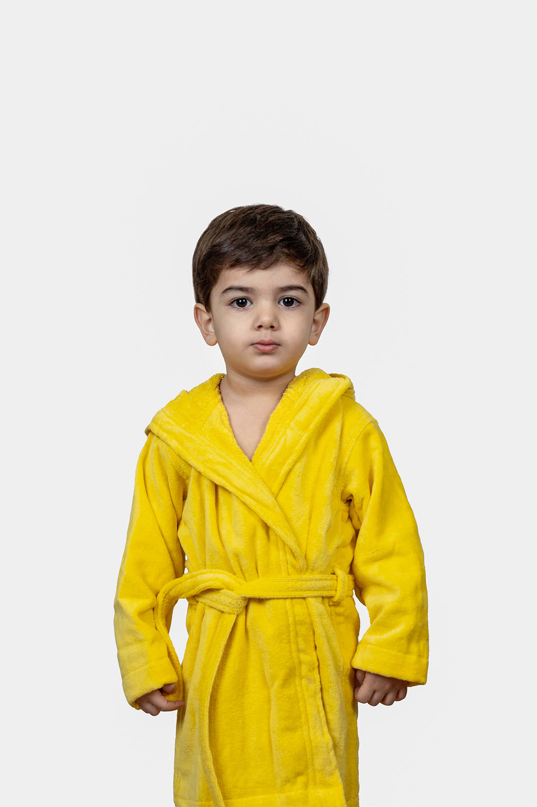 Kids Velour Bathrobe in Sunshine