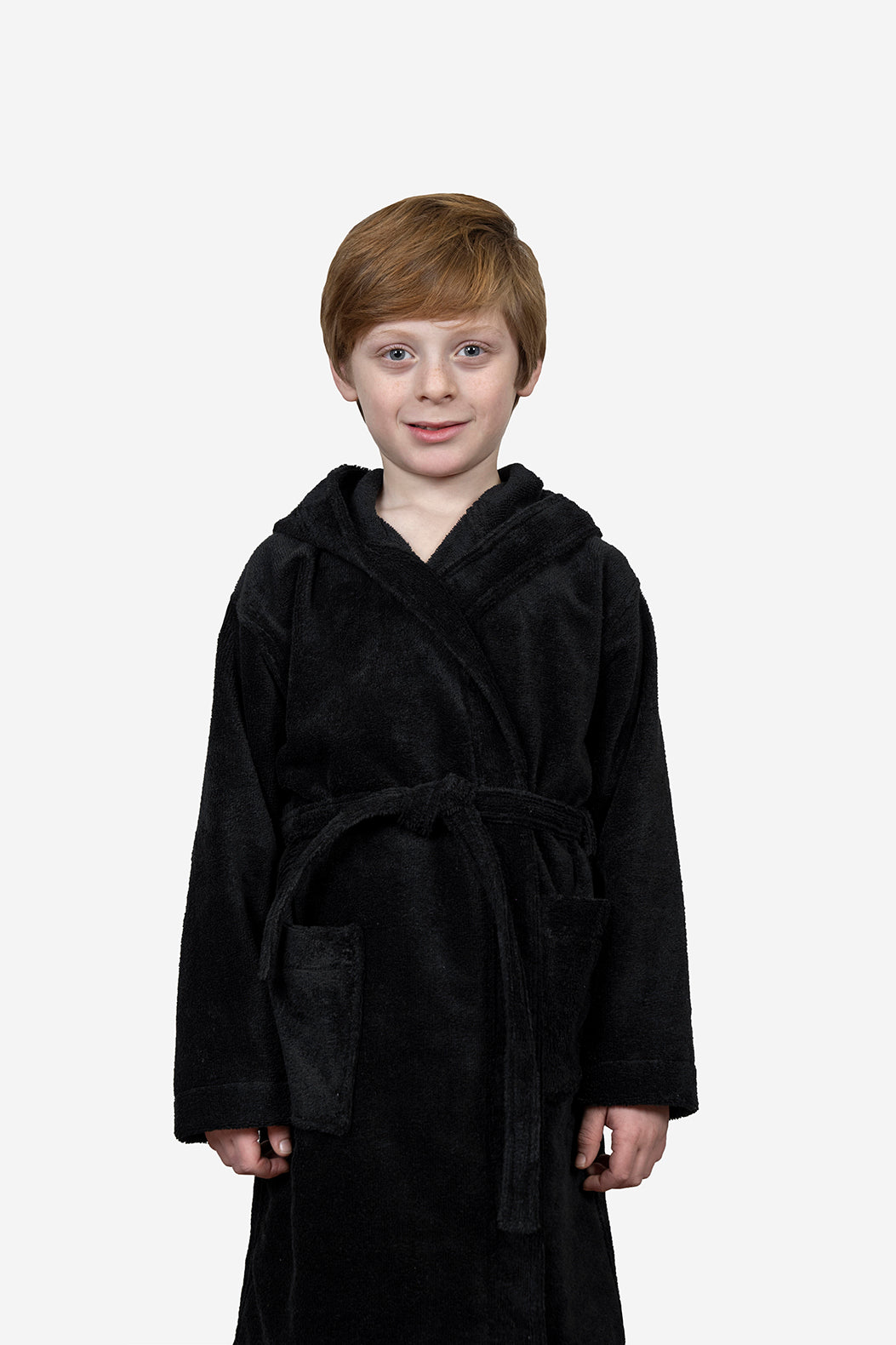 Kids Very Soft Bath Robe in Black