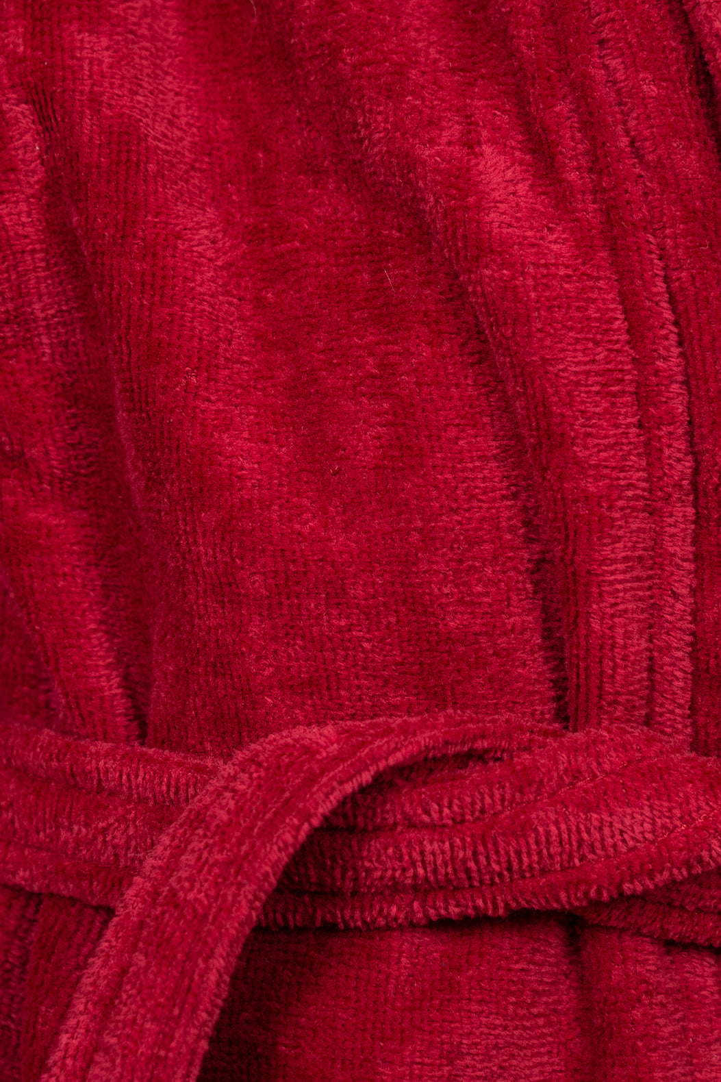 Kids Velour Bathrobe in Strawberry