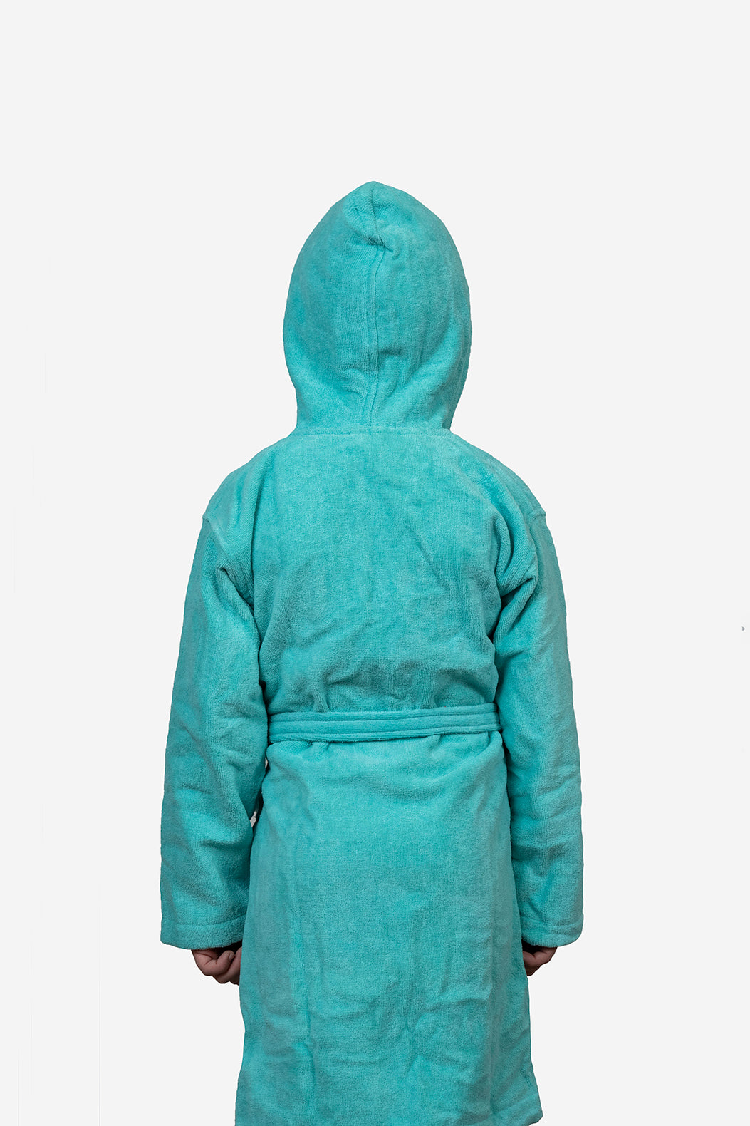 Kids Velour Bathrobe in Minty