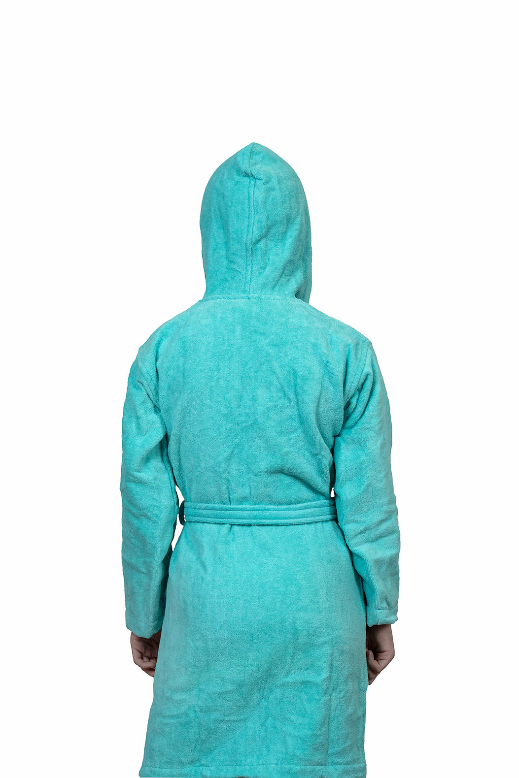 Kids Velour Bathrobe in Minty