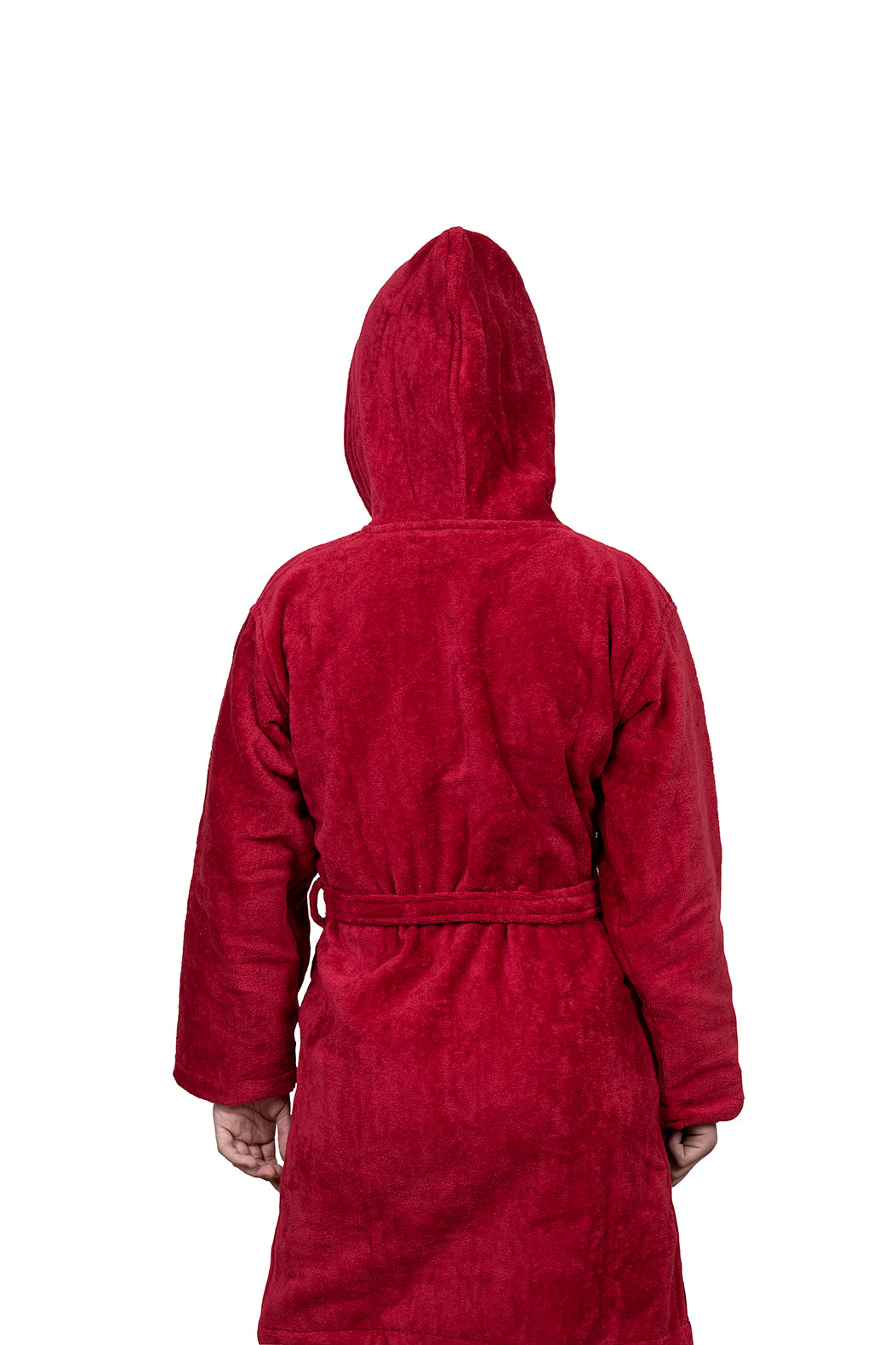 Kids Velour Bathrobe in Strawberry
