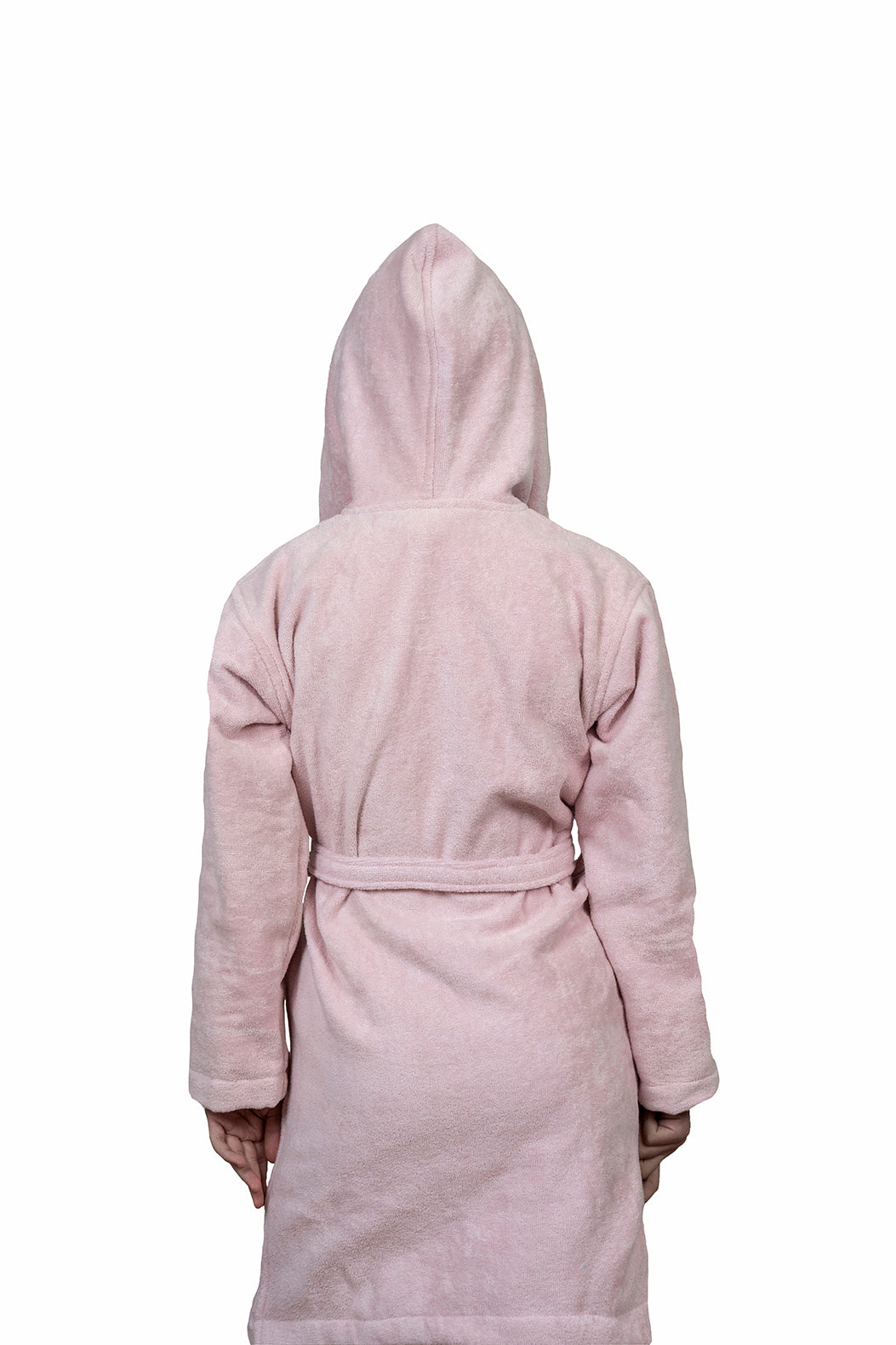 Kids Velour Bathrobe in Rosy