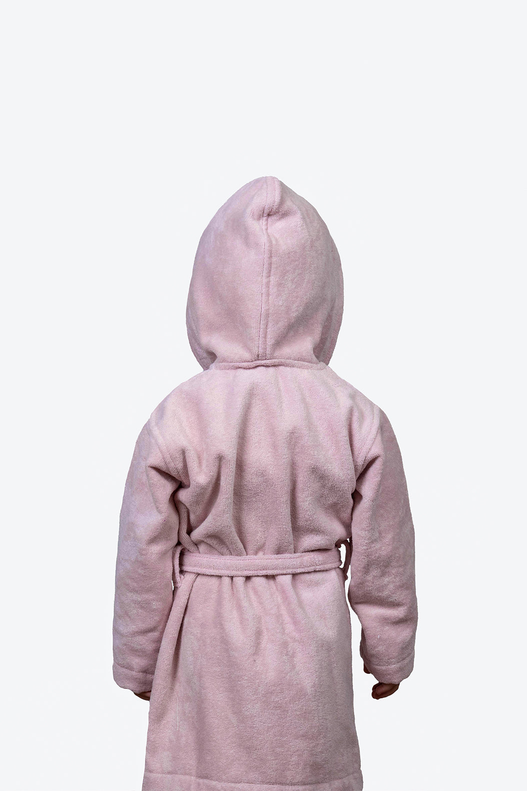 Kids Velour Bathrobe in Rosy