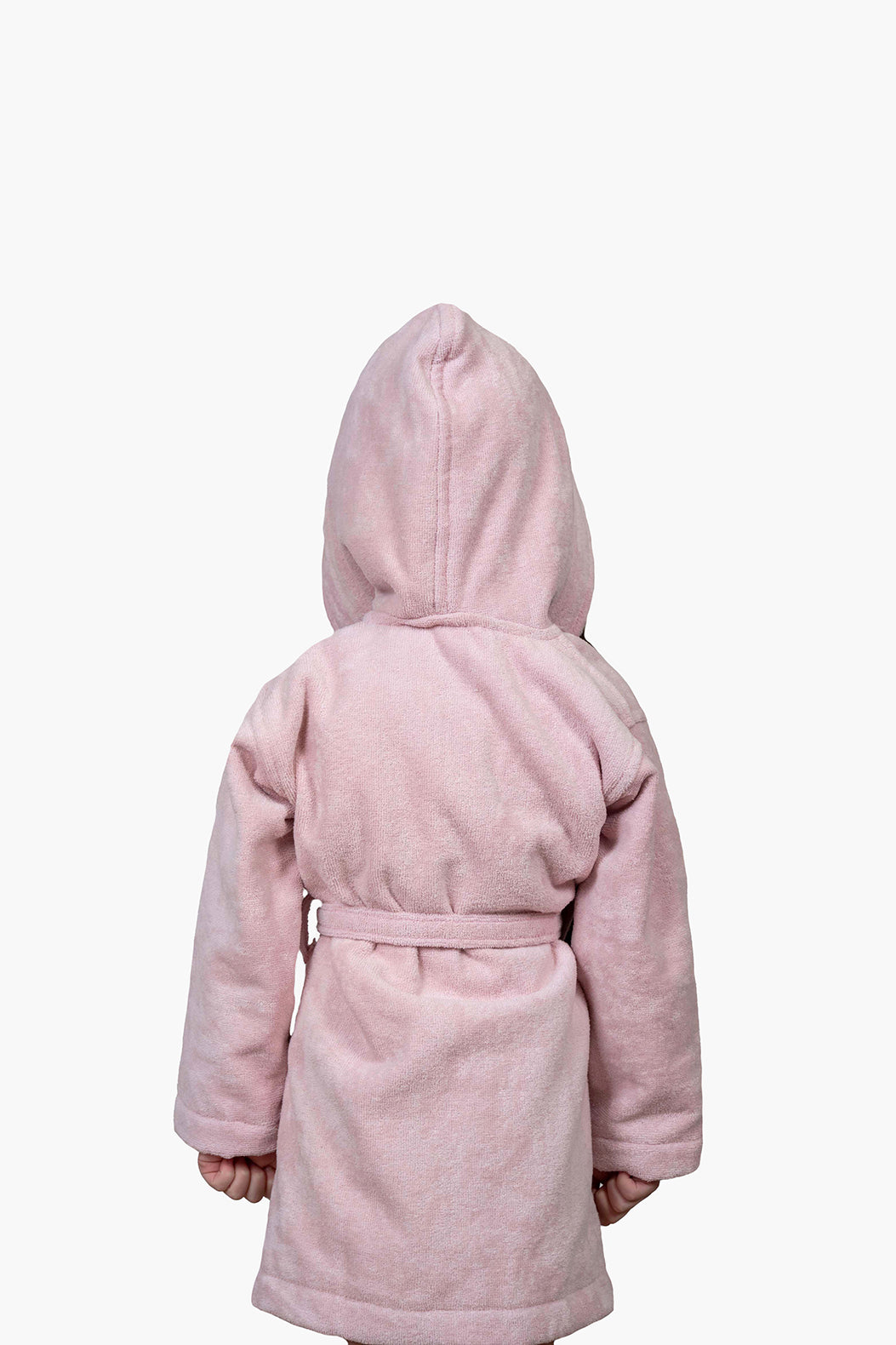 Kids Velour Bathrobe in Rosy