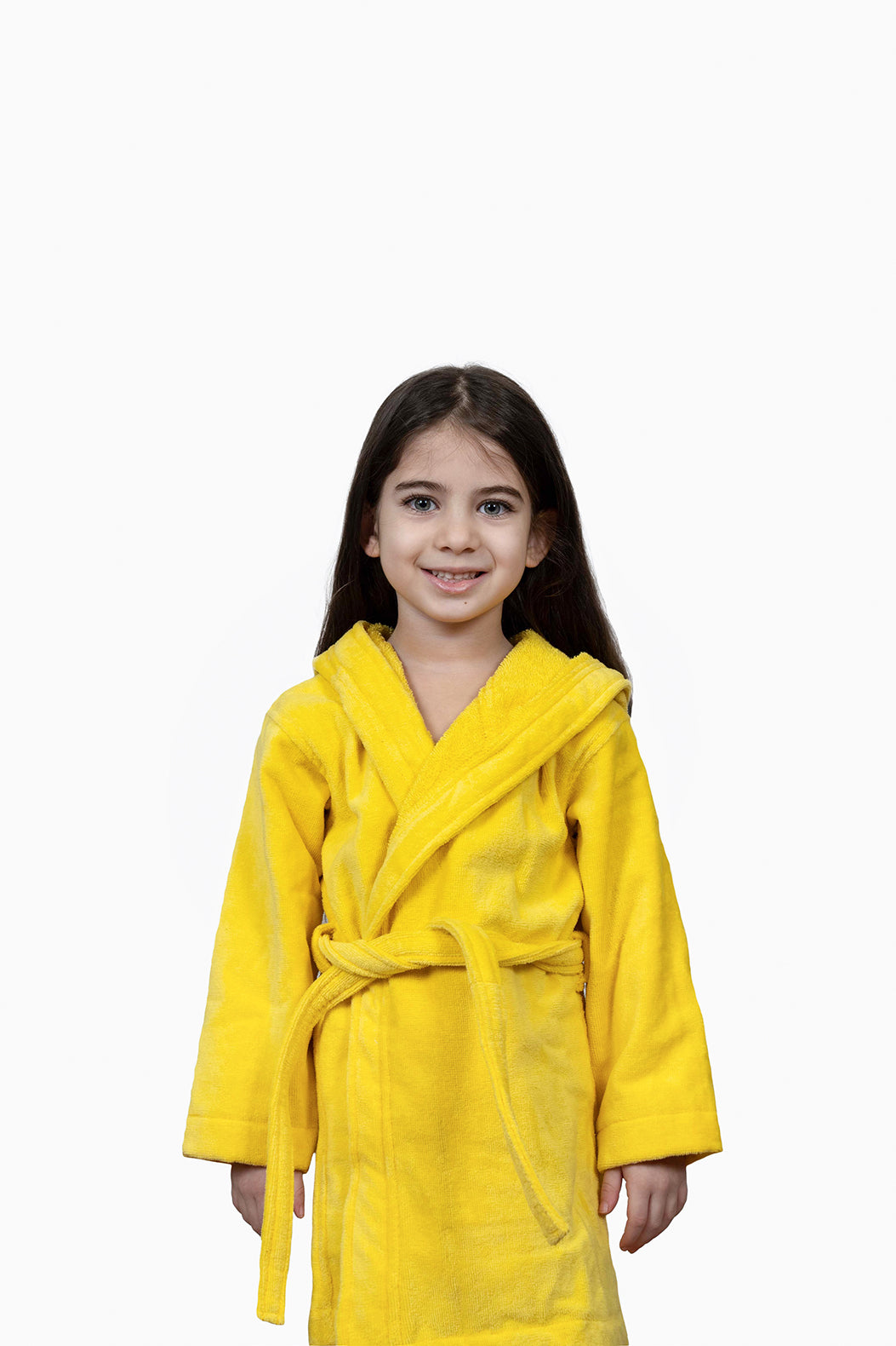 Kids Velour Bathrobe in Sunshine