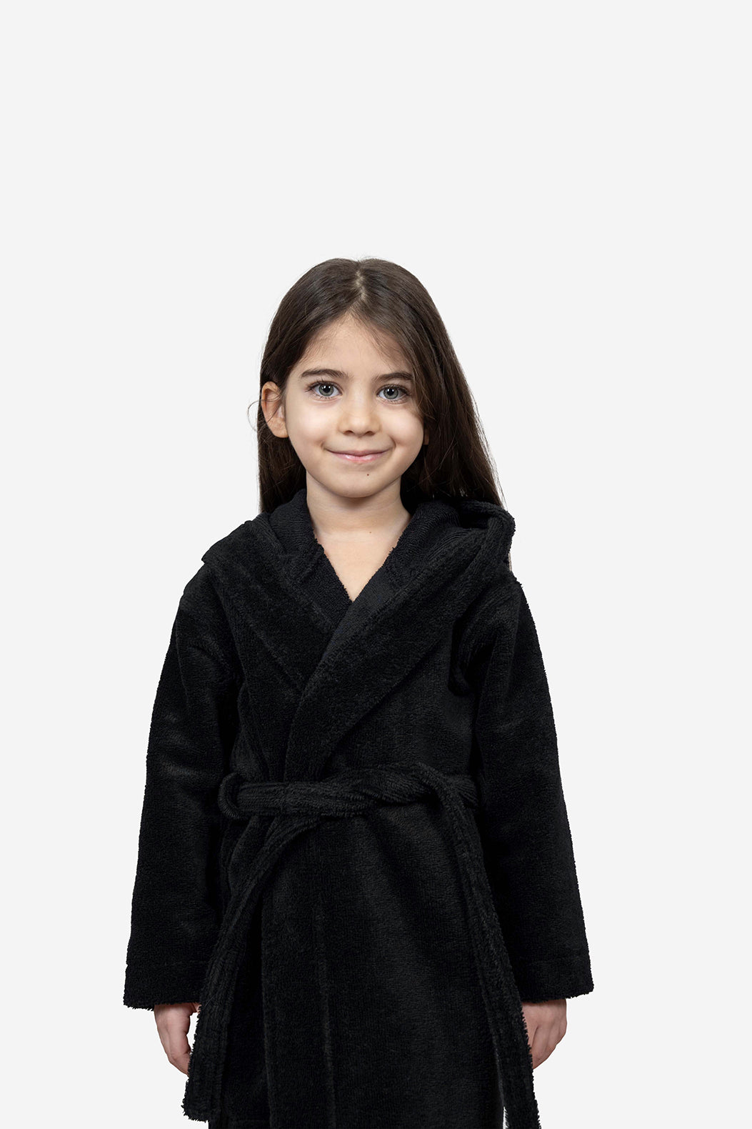 Kids Very Soft Bath Robe in Black