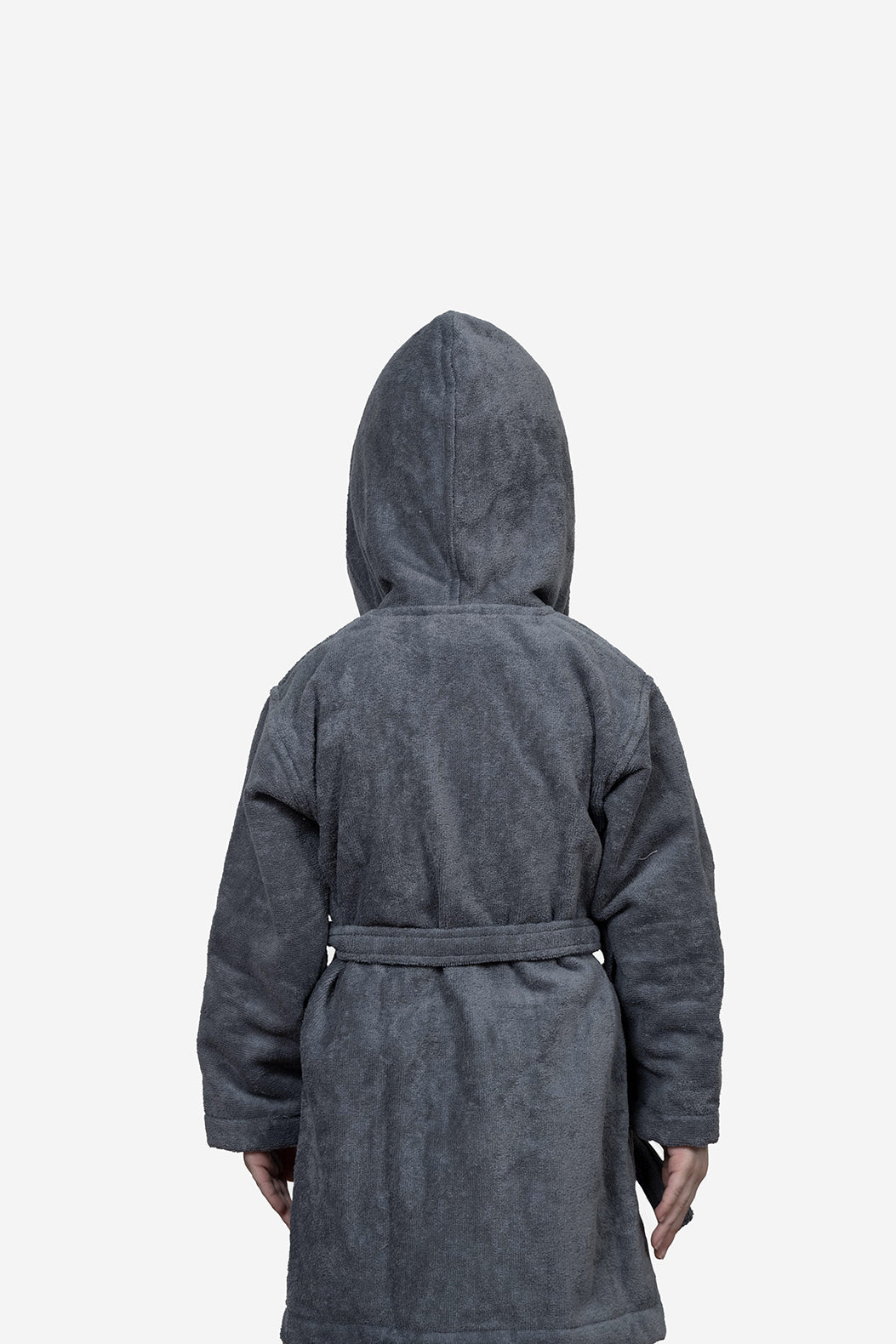 Kids Velour Bathrobe in Smoky Bullet