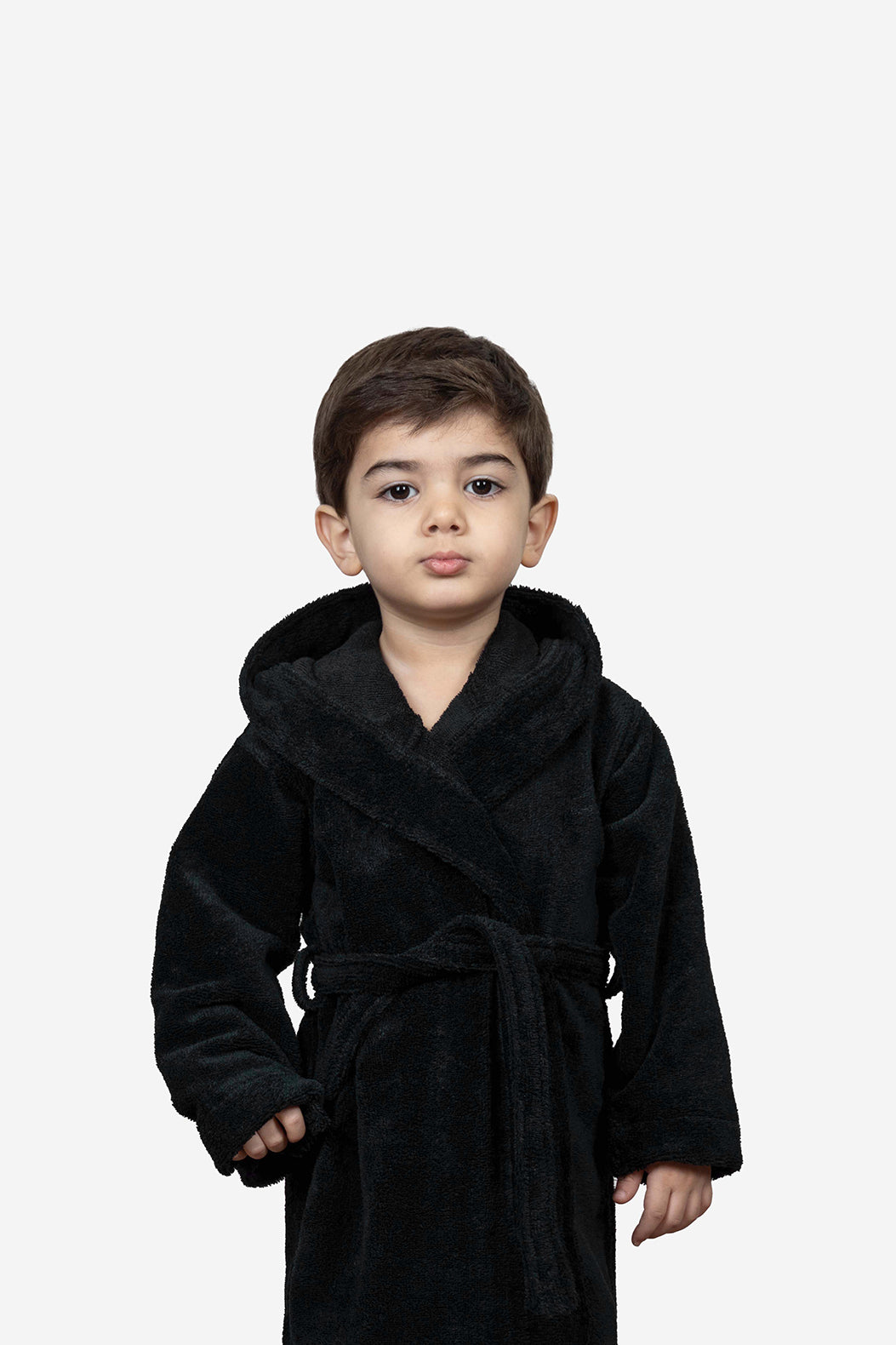 Kids Very Soft Bath Robe in Black
