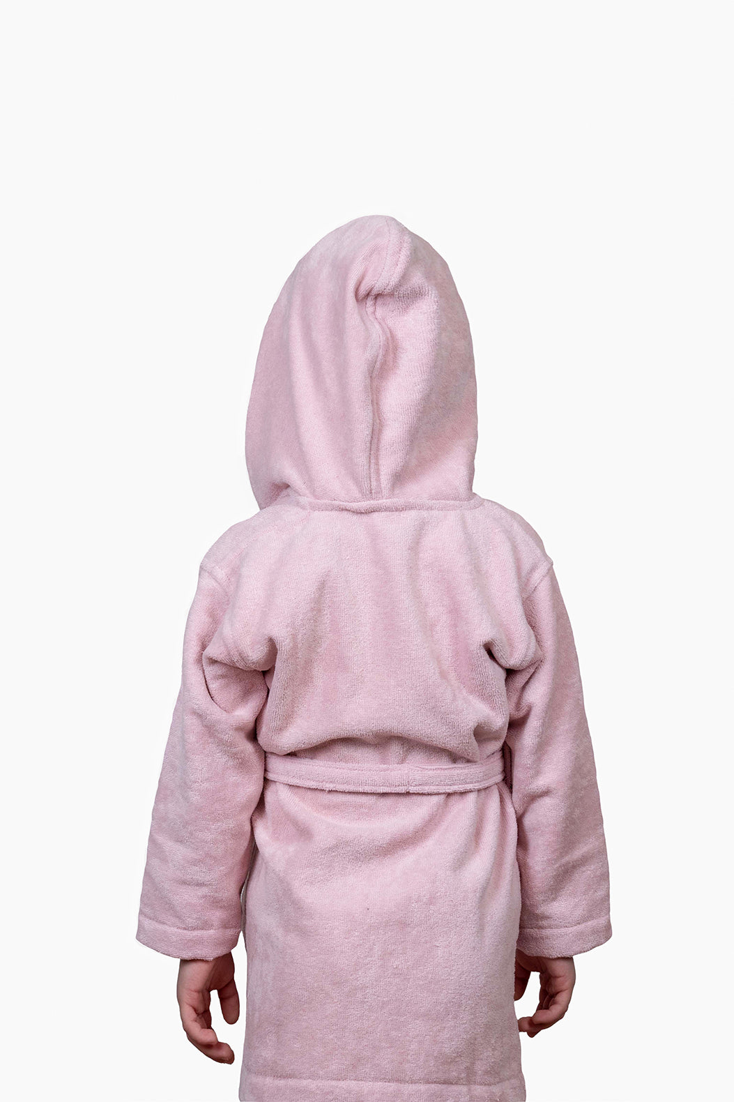 Kids Velour Bathrobe in Rosy