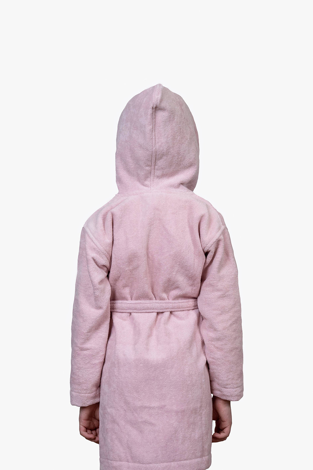 Kids Velour Bathrobe in Rosy
