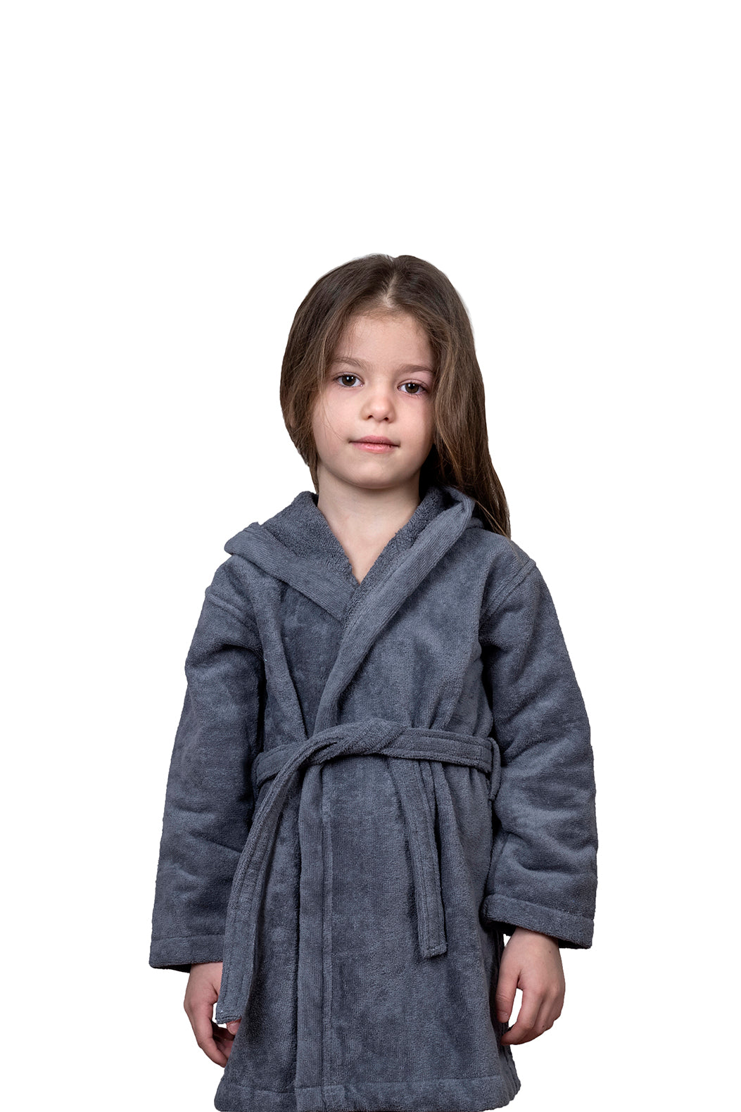 Kids Velour Bathrobe in Smoky Bullet