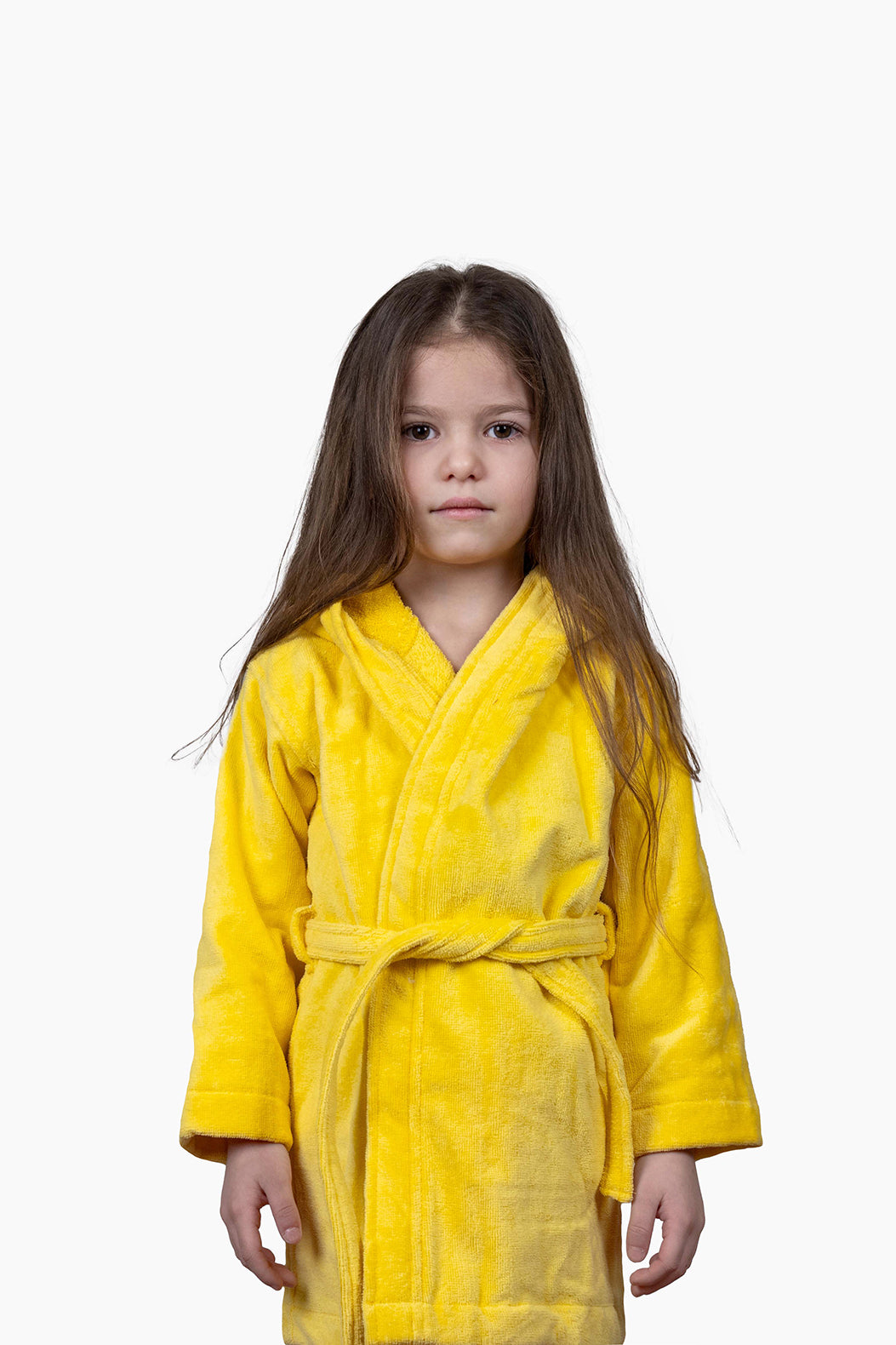 Kids Velour Bathrobe in Sunshine
