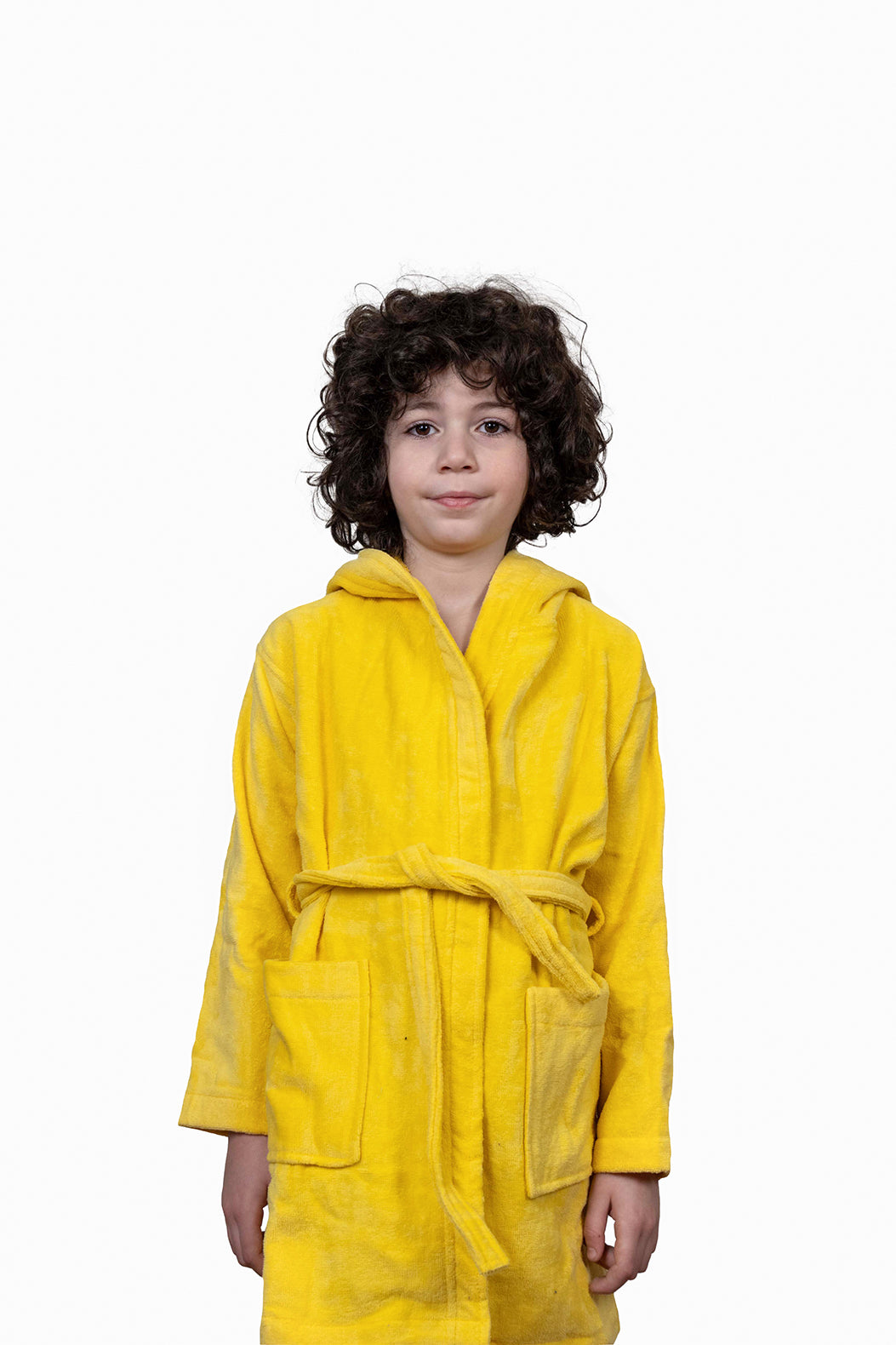 Kids Velour Bathrobe in Sunshine