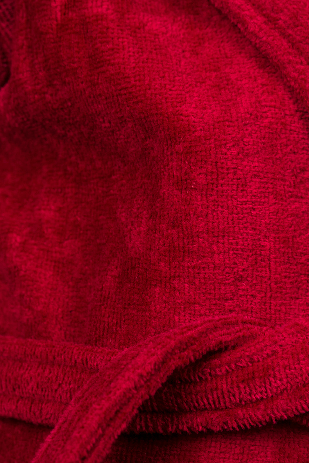 Kids Velour Bathrobe in Strawberry