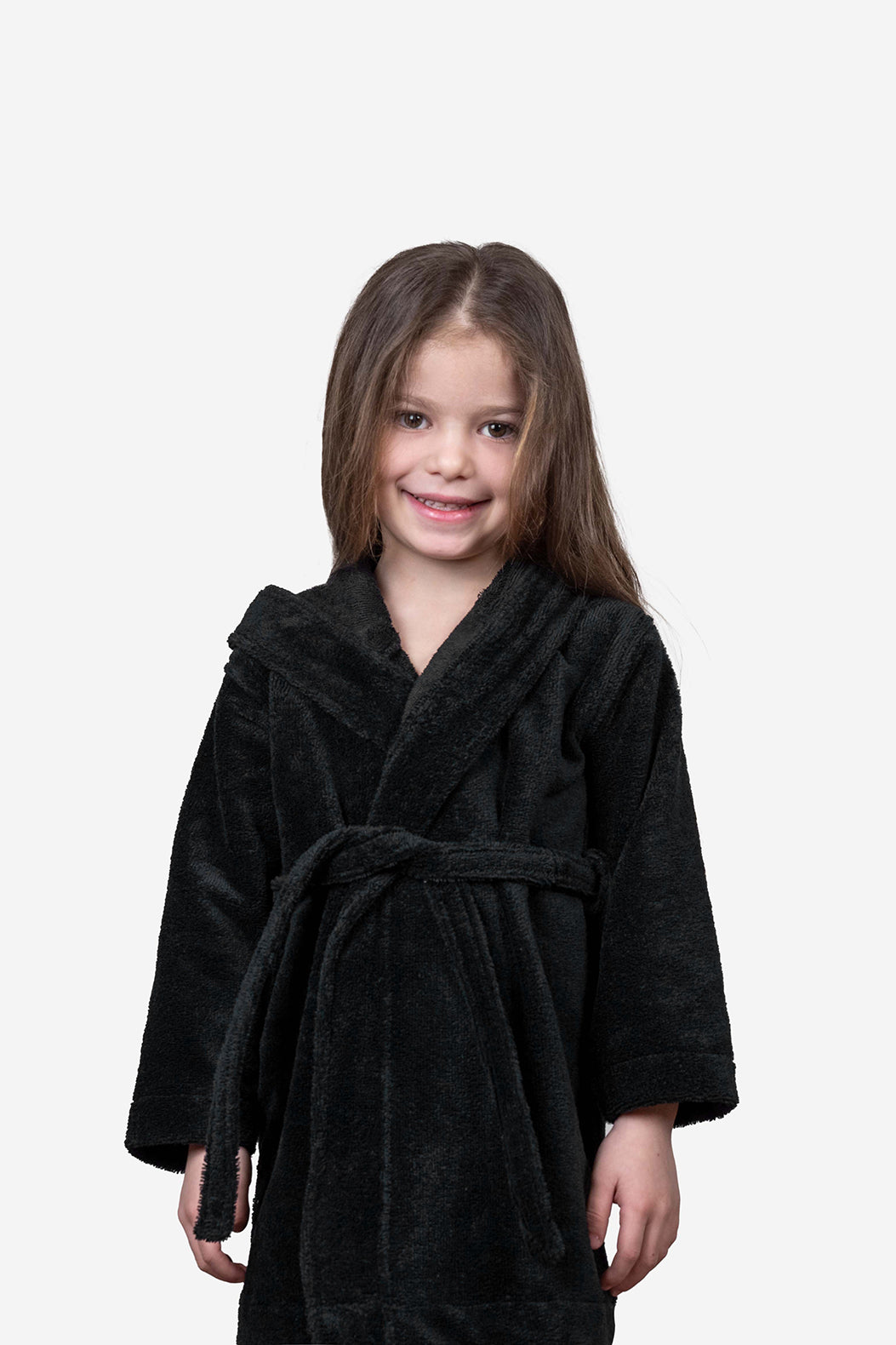 Kids Very Soft Bath Robe in Black