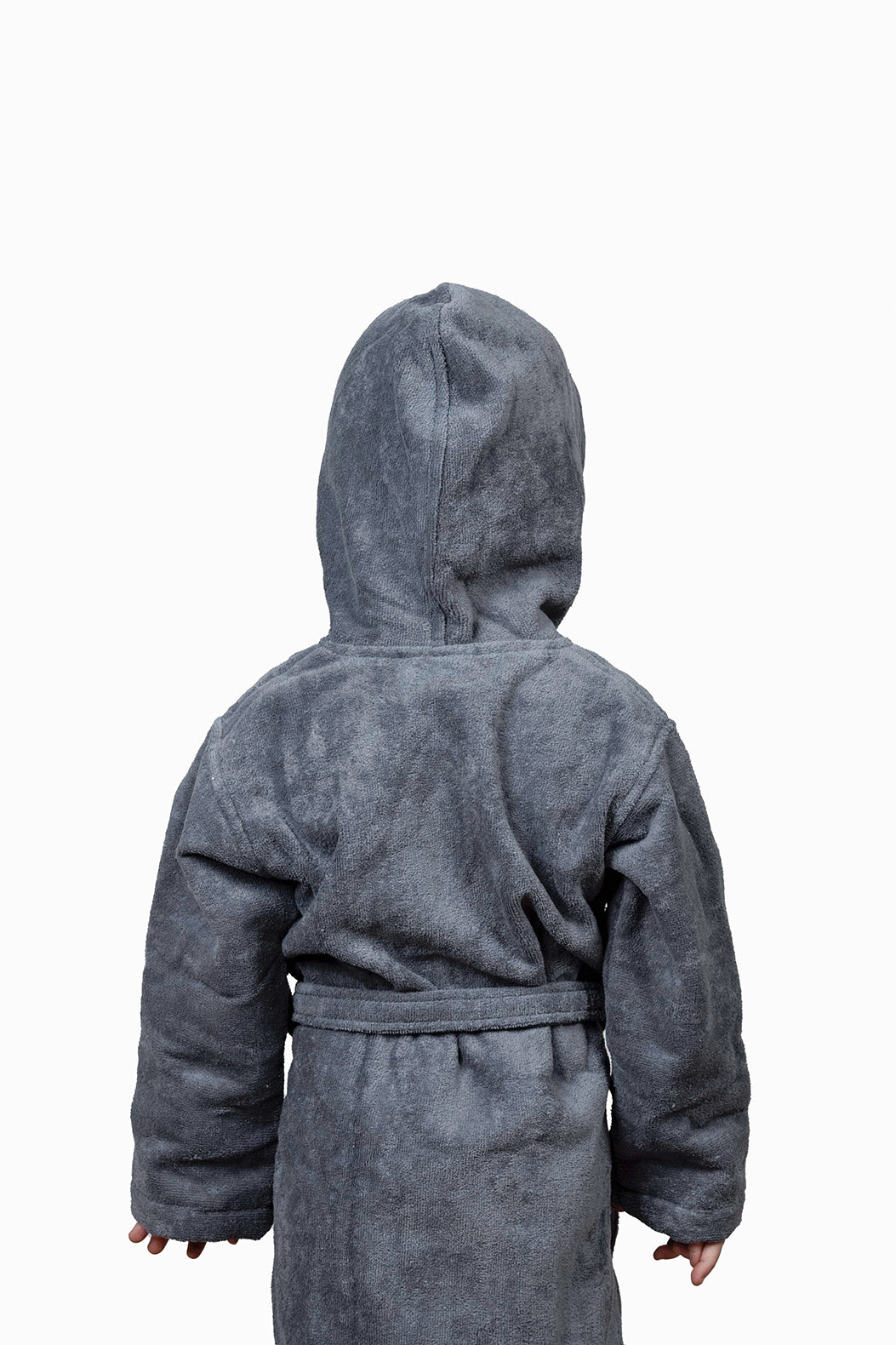 Kids Velour Bathrobe in Smoky Bullet