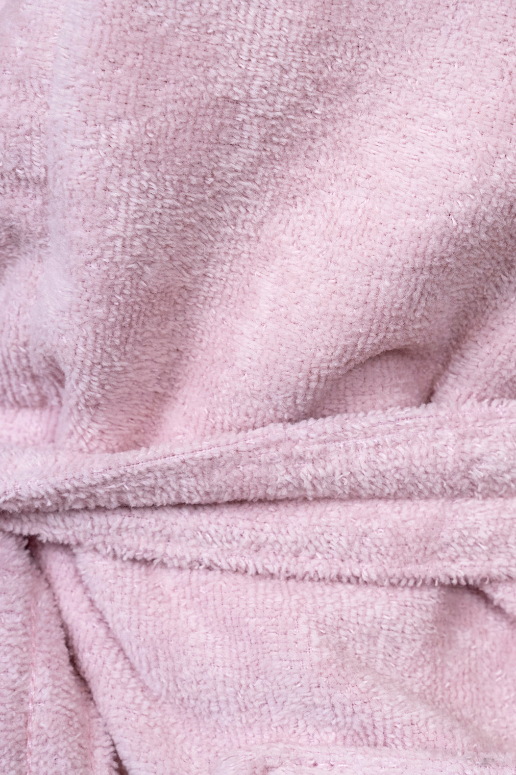 Adults Terry Velour Bathrobe in Rose Petal