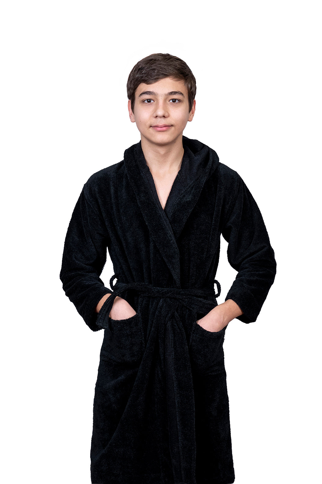 Kids Very Soft Bath Robe in Black