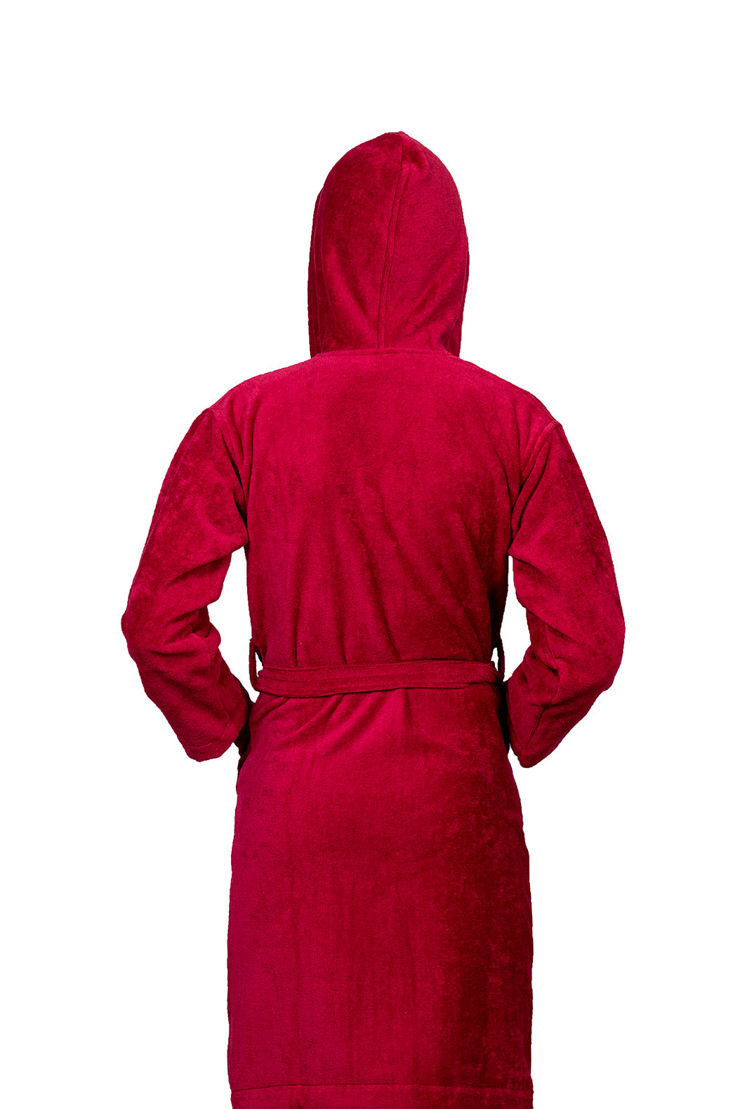 Kids Velour Bathrobe in Strawberry