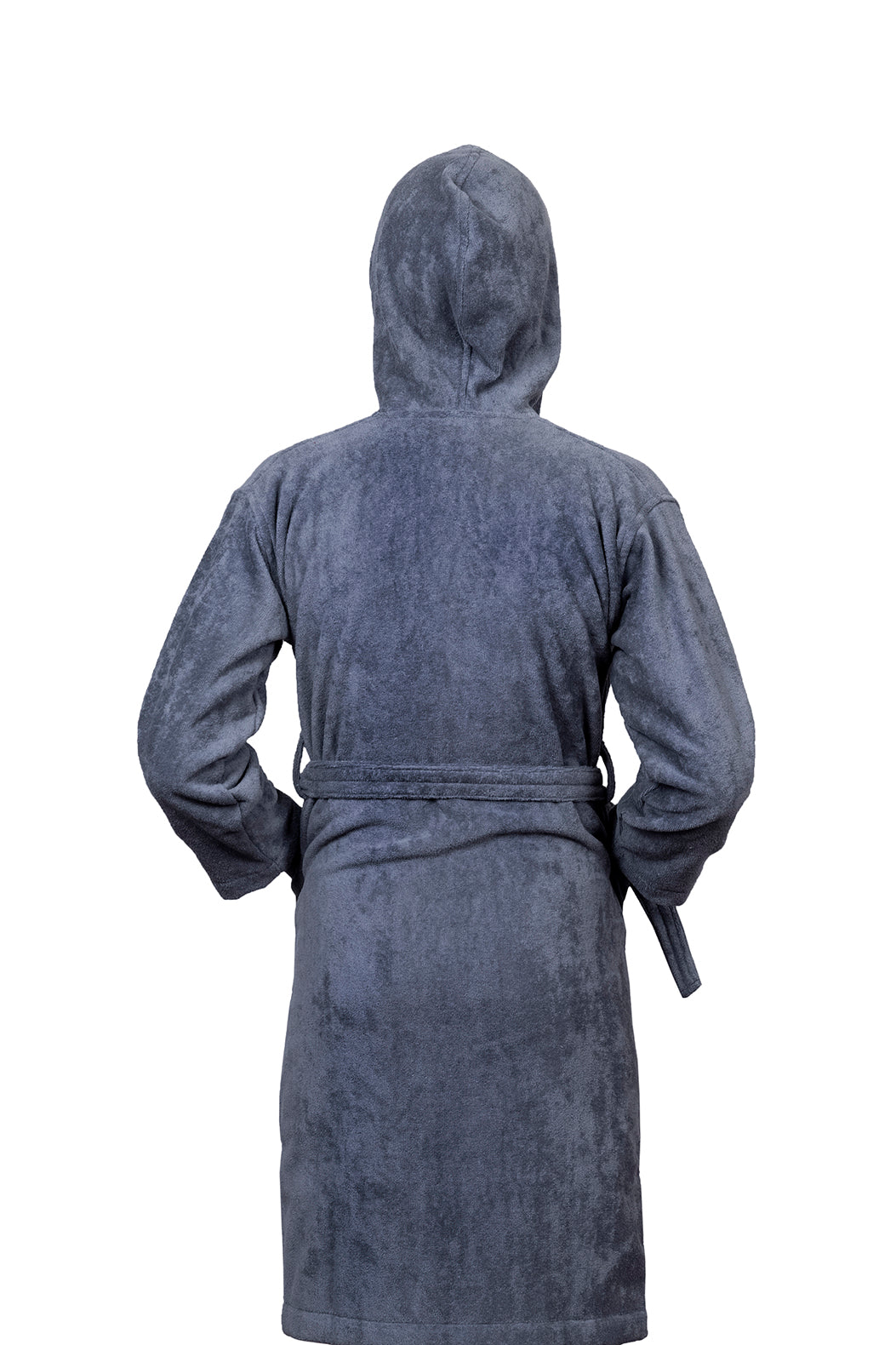 Kids Velour Bathrobe in Smoky Bullet