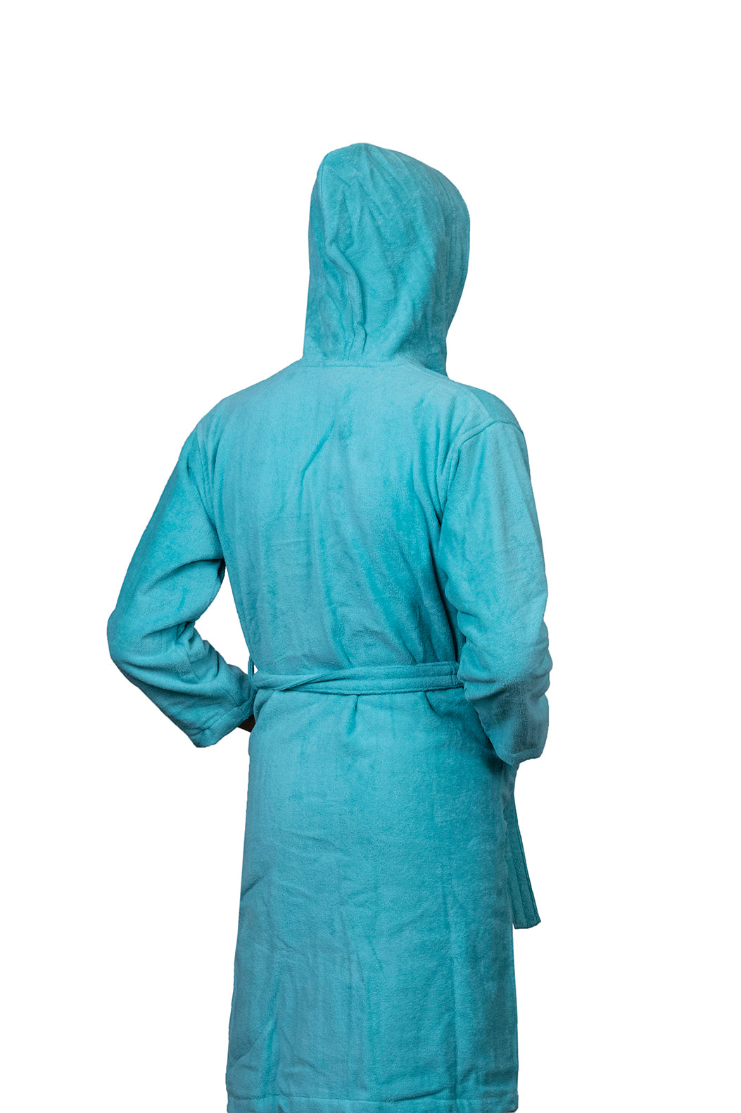 Kids Velour Bathrobe in Minty