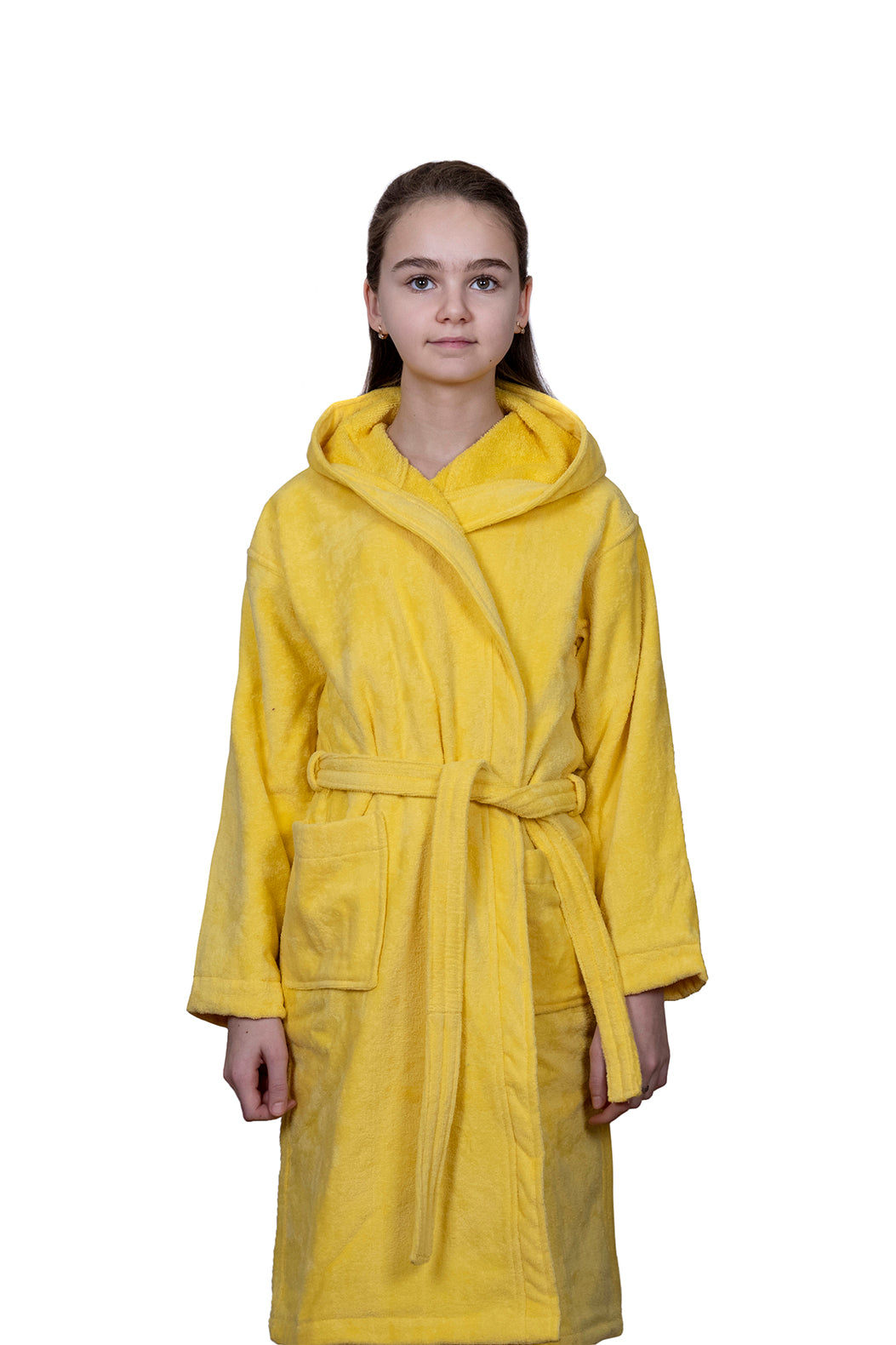 Kids Velour Bathrobe in Sunshine