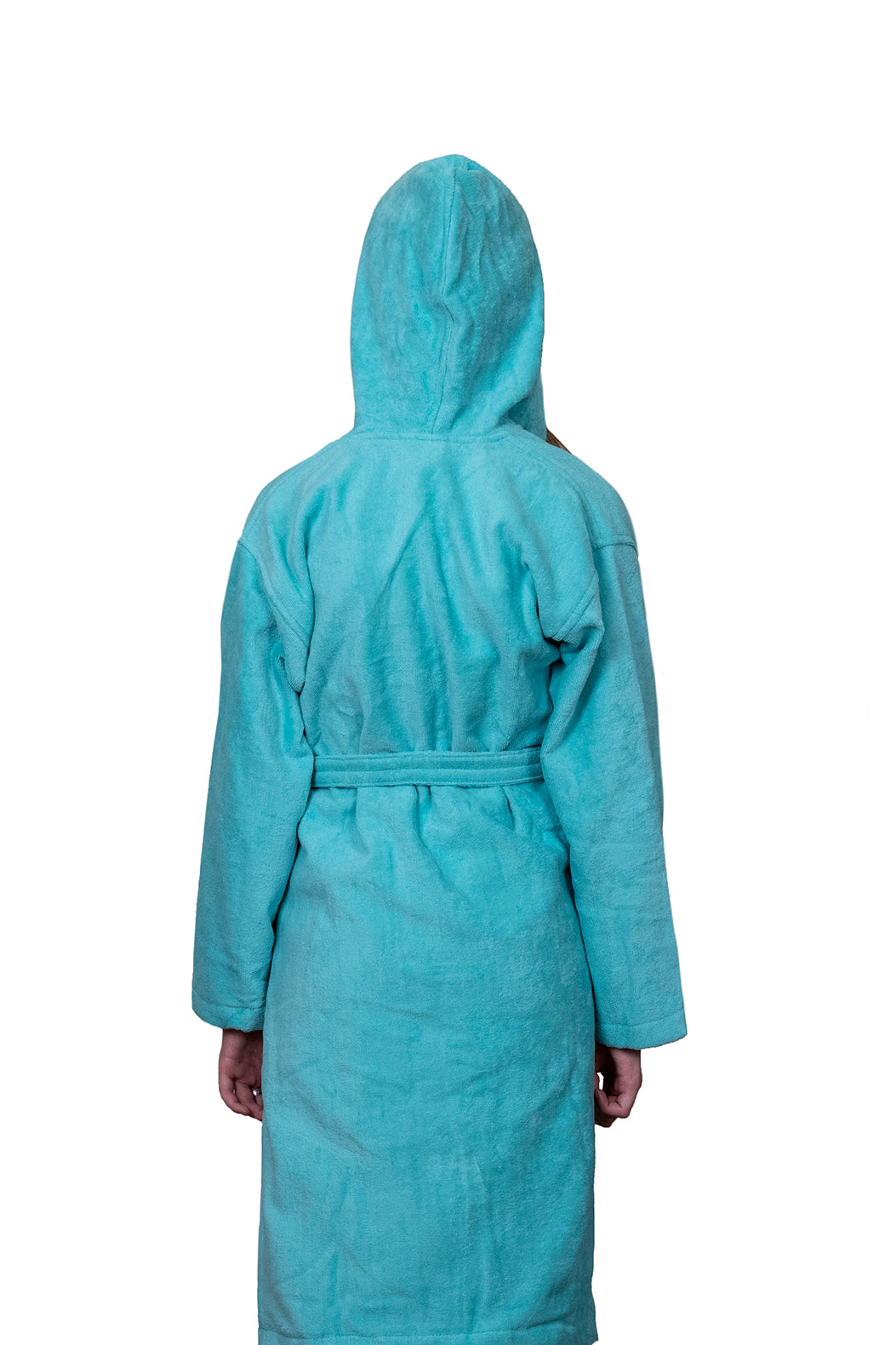 Kids Velour Bathrobe in Minty