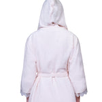 Adults Bathrobe with Lace Detail in Sugar