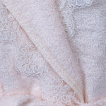 Adults Bathrobe with Lace Detail in Sugar