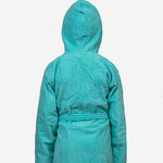 Kids Velour Bathrobe in Minty