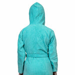 Kids Velour Bathrobe in Minty
