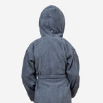 Kids Velour Bathrobe in Smoky Bullet