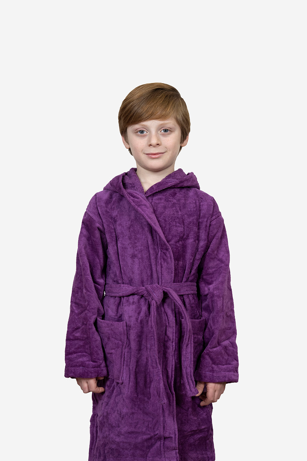 Kids Velour Bathrobe in Lilac