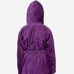 Kids Velour Bathrobe in Lilac