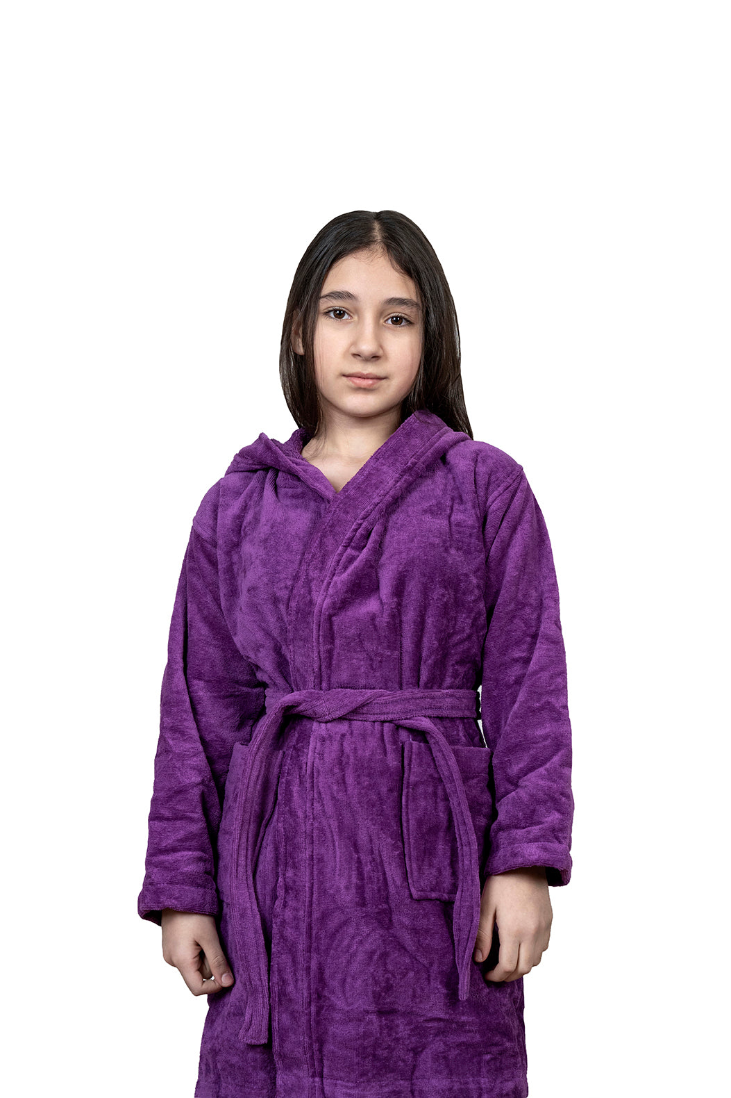 Kids Velour Bathrobe in Lilac