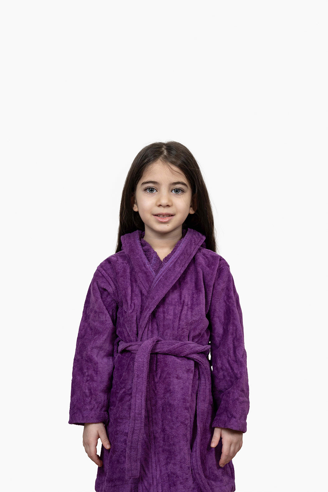 Kids Velour Bathrobe in Lilac