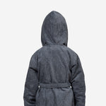 Kids Velour Bathrobe in Smoky Bullet