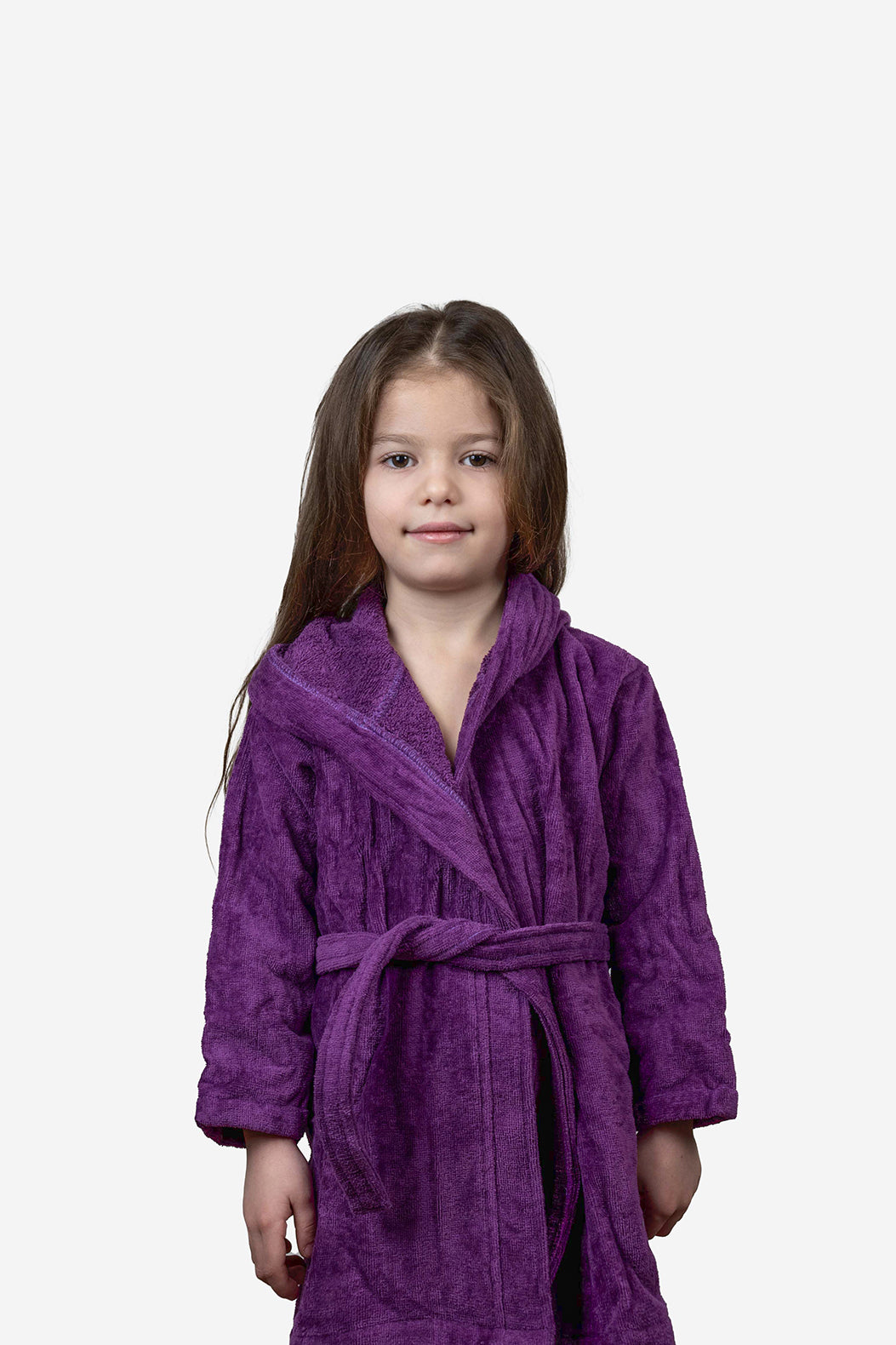 Kids Velour Bathrobe in Lilac