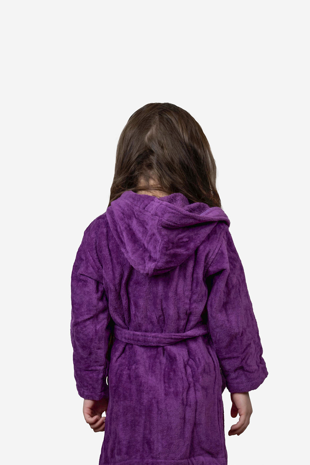 Kids Velour Bathrobe in Lilac