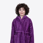 Kids Velour Bathrobe in Lilac