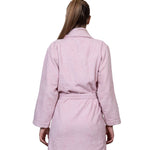 Adults Terry Velour Bathrobe in Rose Petal