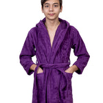 Kids Velour Bathrobe in Lilac