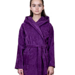 Kids Velour Bathrobe in Lilac
